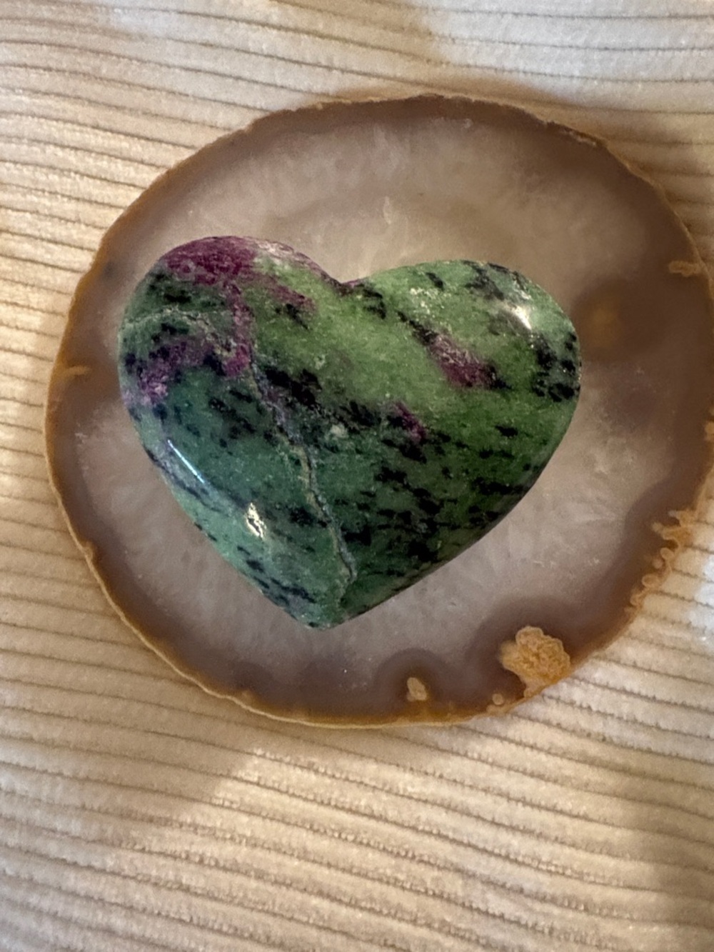 Ruby Zoisite crystal Heart-Shaped Stone